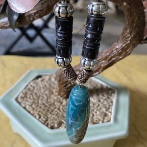 Vintage engraved turmaline necklace